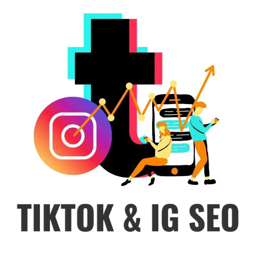 TikTokin ja Instagramin SEO – Kasvukäyrä ja analytiikka kuvaavat näkyvyyden optimointia sosiaalisessa mediassa vuonna 2025.